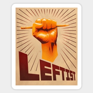 Leftist poster Sticker